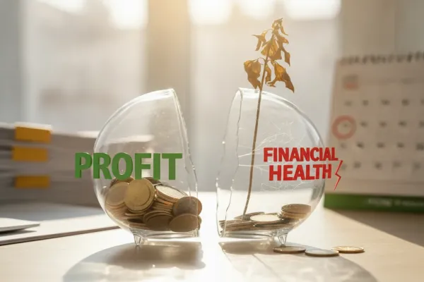 Ter Lucro contábil não é necessariamente saúde financeira. Mais de 70% dos empreendedores descobrem isso tarde demais.